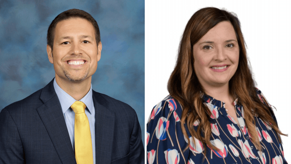 Headshots of White and Holloway