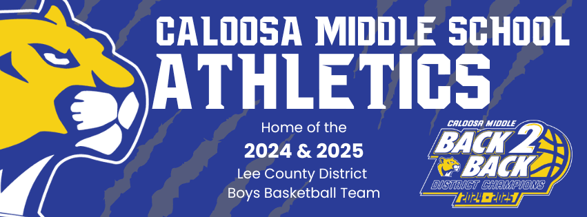 Caloosa Athletics banner with back 2 back logo on it