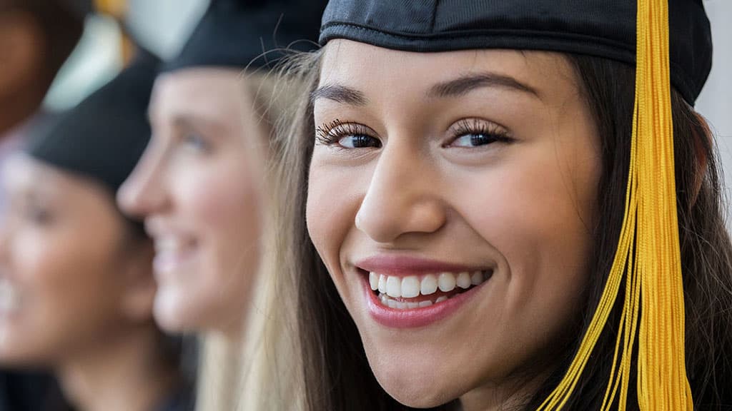 teen girl during graduation