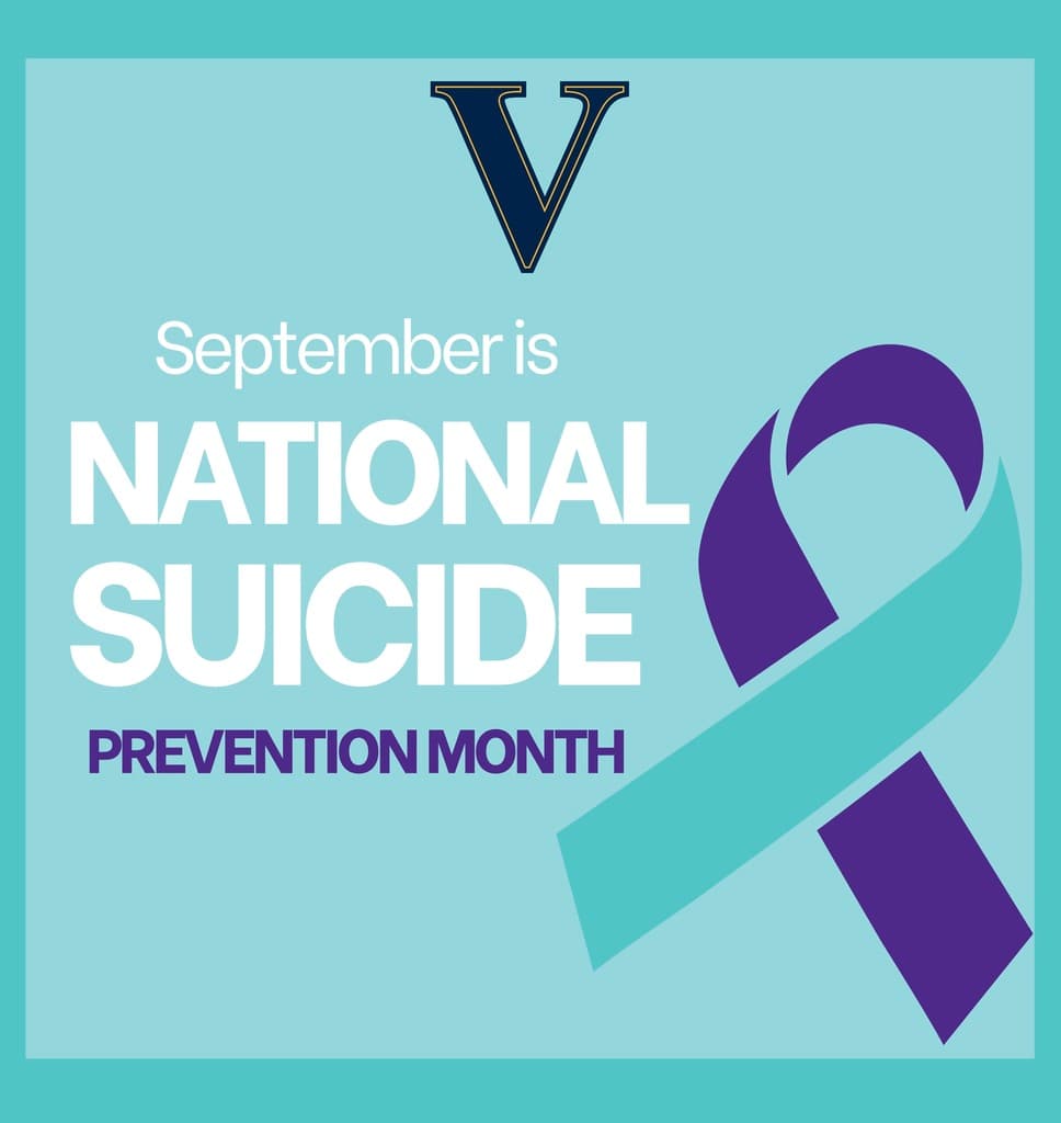 National suicide prevention month : teal and purple image