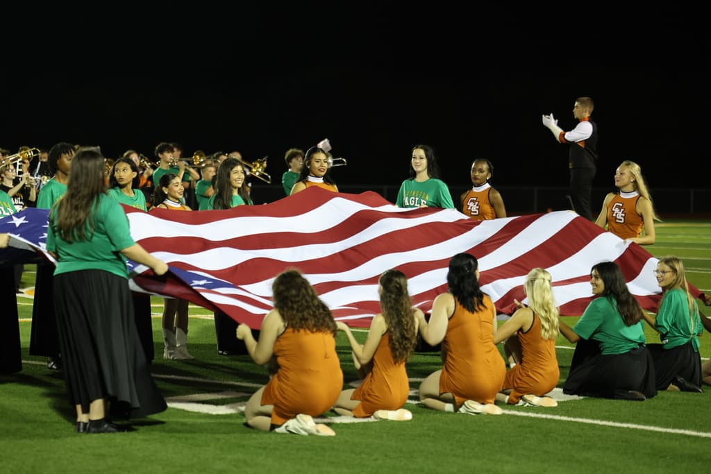 ๐บ๐ธ ๐ ๐ข๐ฅ๐ ๐ง๐๐๐ก ๐ ๐๐๐ ๐ Before Friday nightโs Homecoming game began, Caldwell and Lexington came together for a moment bigger than football. In recognition of ๐ฆ๐ฒ๐ฝ๐๐ฒ๐บ๐ฏ๐ฒ๐ฟ ๐ญ๐ญ, the bands and dance teams from both schools joined together on the field for a special performance of the ๐ก๐ฎ๐๐ถ๐ผ๐ป๐ฎ๐น ๐๐ป๐๐ต๐ฒ๐บ. ๐บ๐ธ Two schools. One field. One beautiful tribute. Thank you to our students and our friends from Lexington for helping make this moment so special. โค๏ธ๐ค๐ #CaldwellProud #CaldwellISD