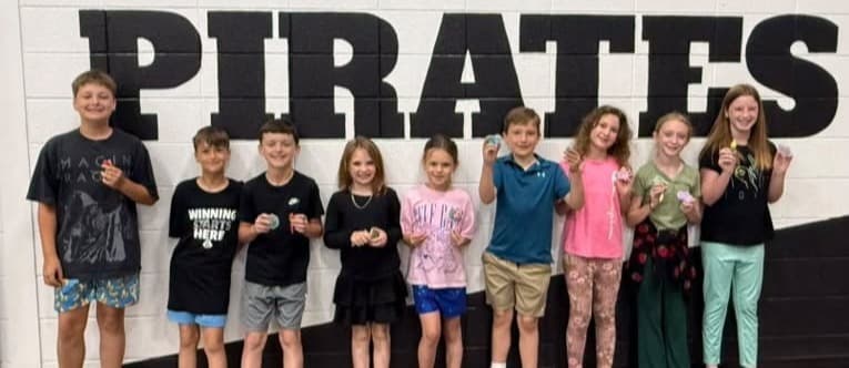 students in front of Pirate