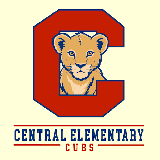 Central Elementary New Logo Lion cub looking out of a letter C