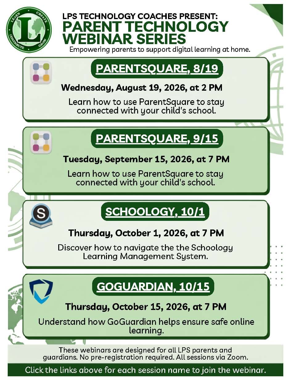 Parent Technology Webinar Series