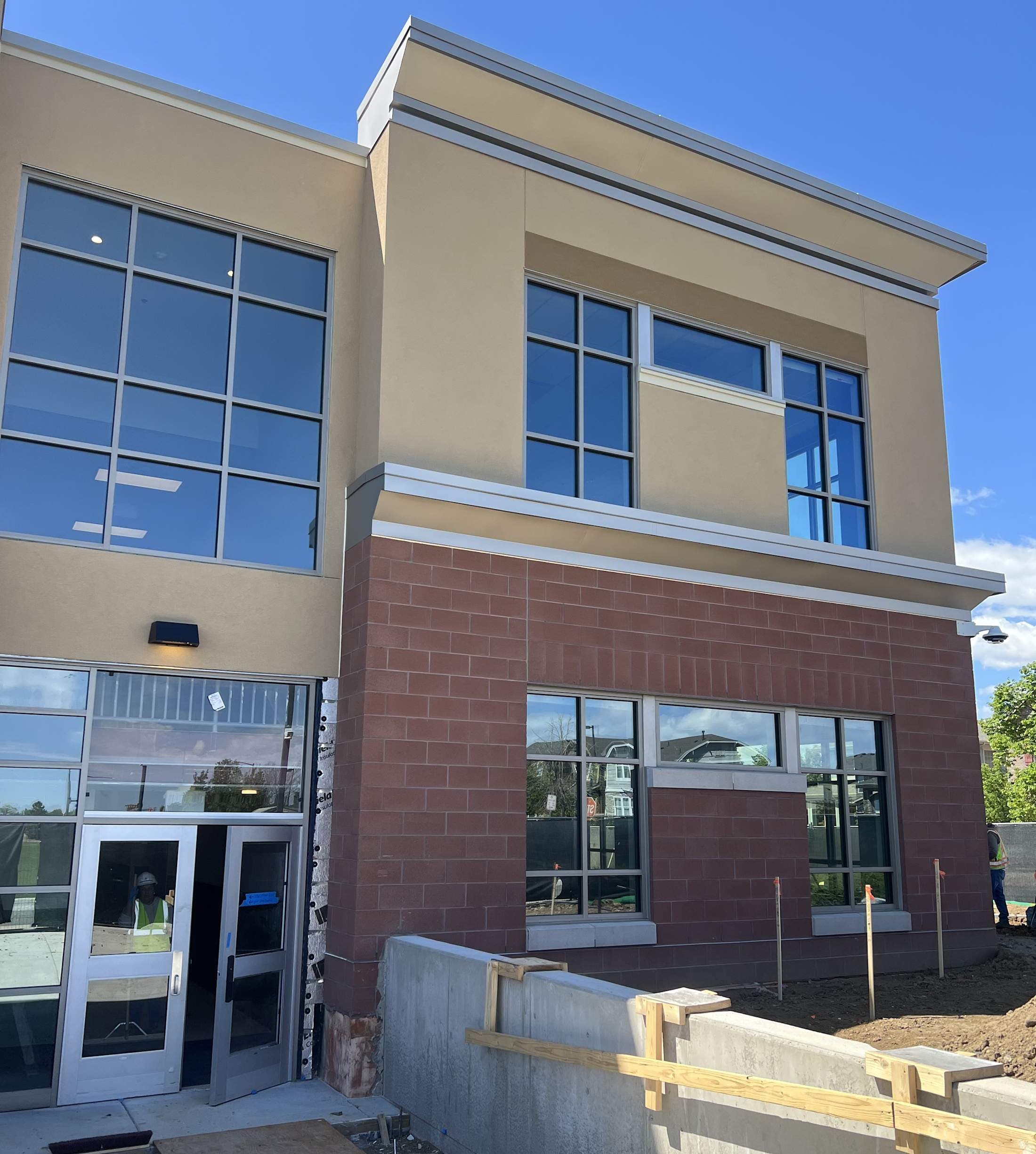 Photo of the new school addition project