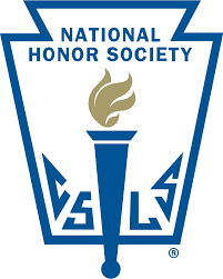 The National Honor Society logo features a torch and stylized text.