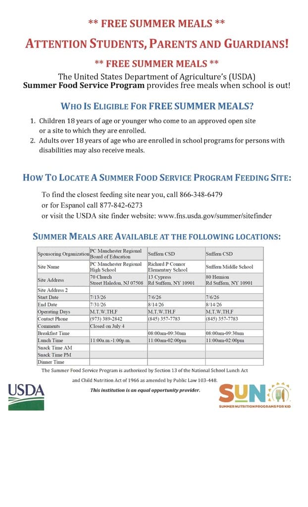 Summer Meals Flyer