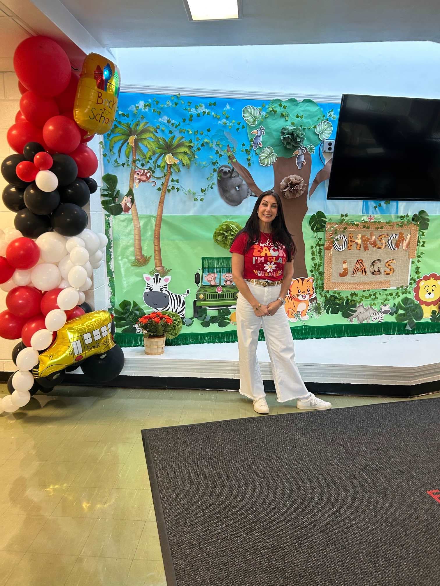 Dr. Lane on her first day at Johnson Elementary