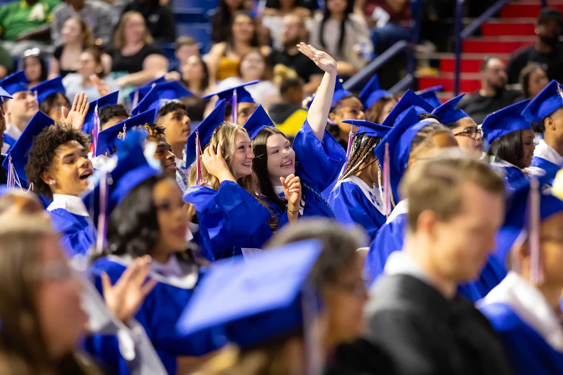 students at graduation