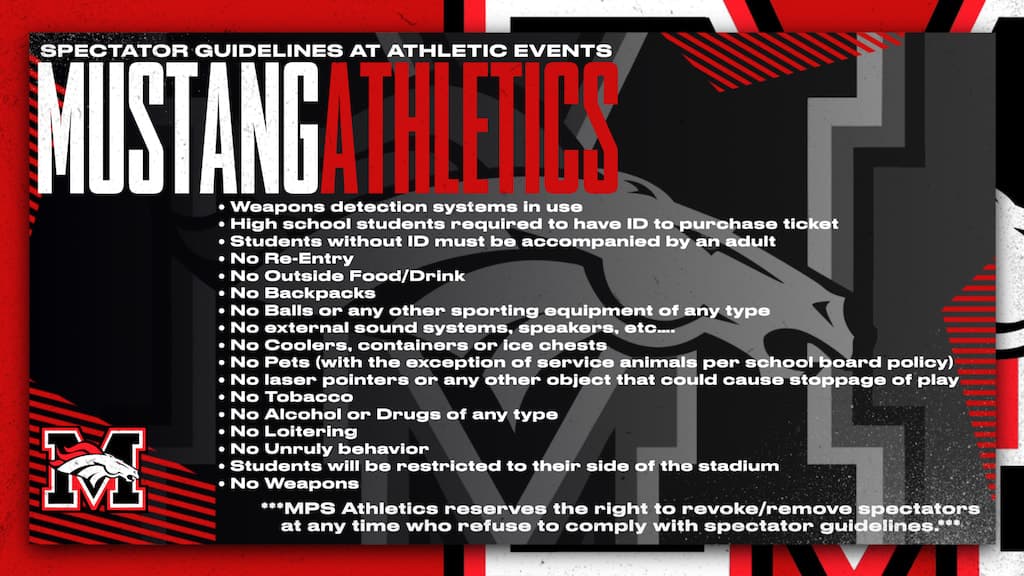 Decorative Image: Infographic for MPS Athletic Spectator Guidelines