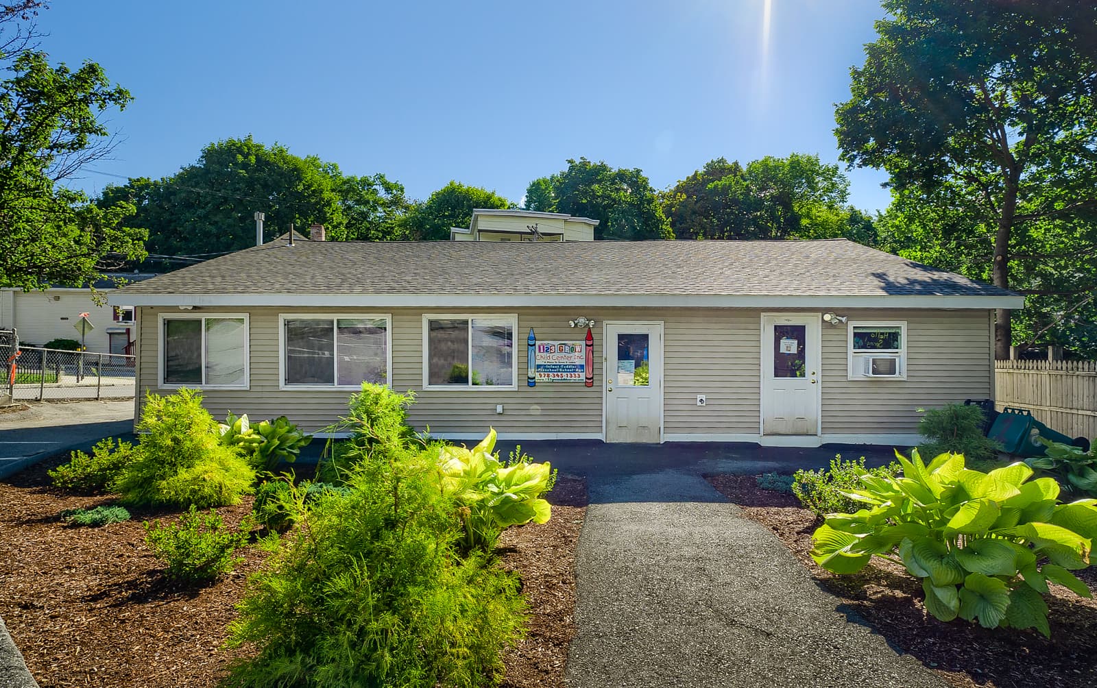 Exterior photo of the Fitchburg campus.