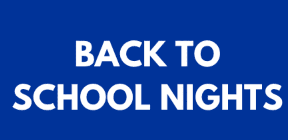 Back to School Nights