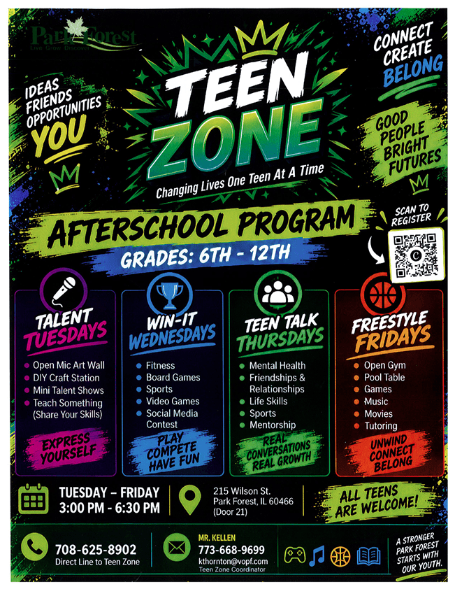 Teen Zone Flyer