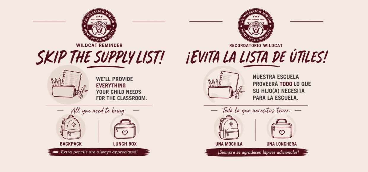 Horton Supply List 26-27