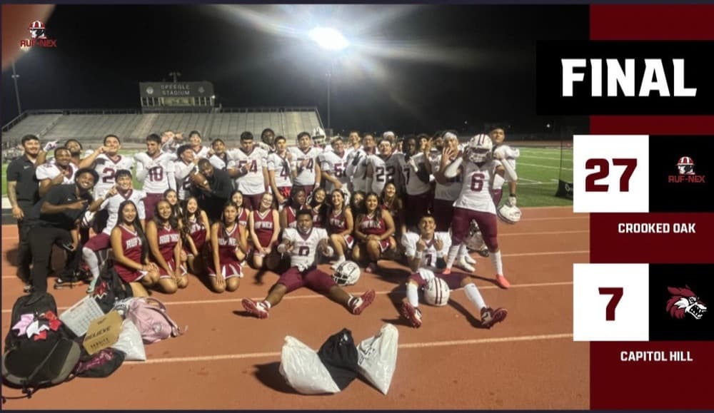 Final score 27 to 7 over capitol hill