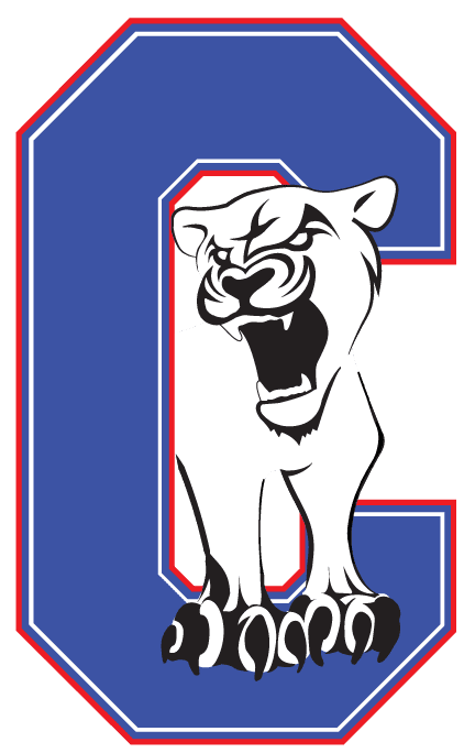 Cub Mascot Logo - climbing through a letter C
