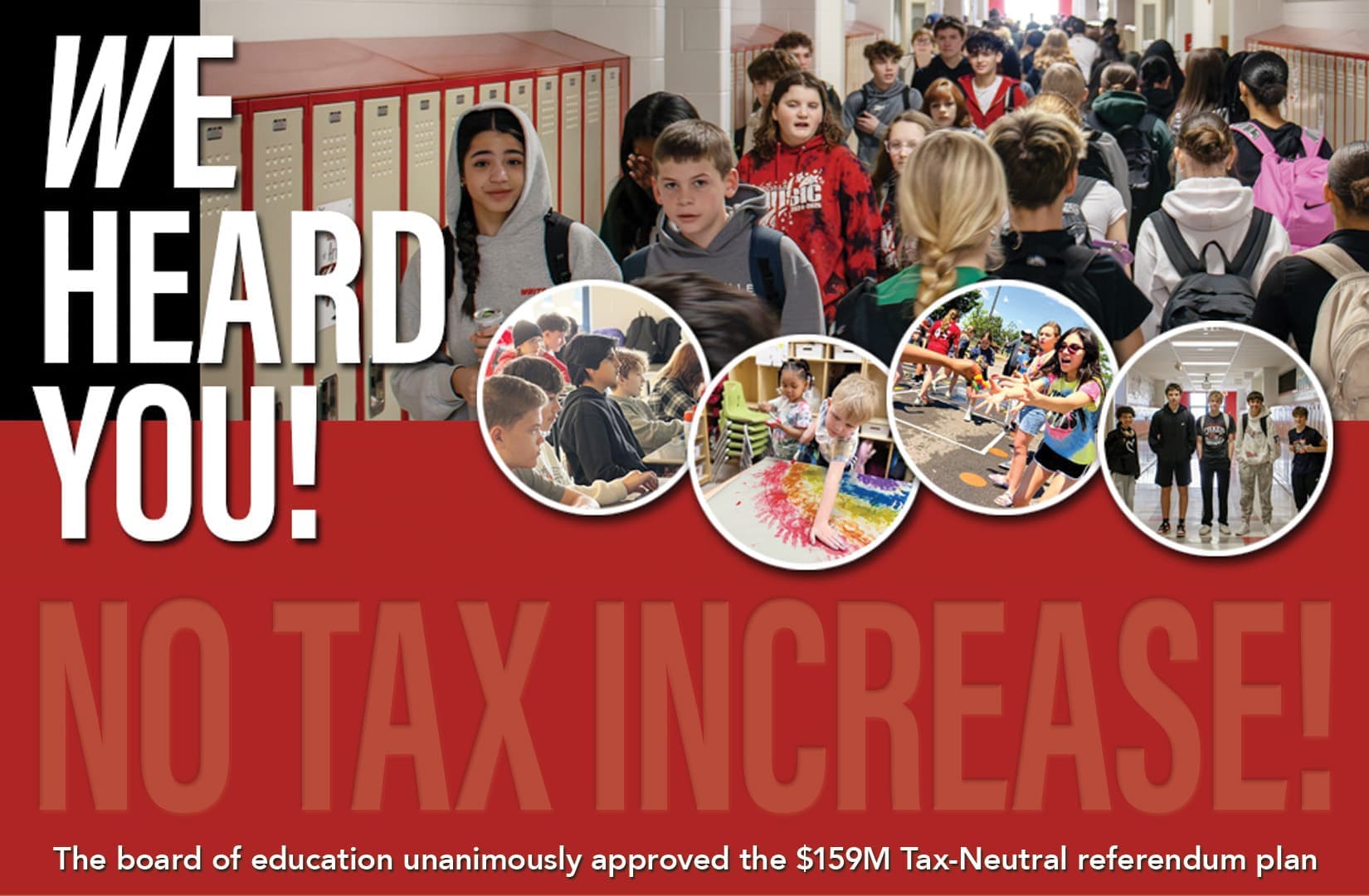2026 Referendum Information: We Heard You... No Tax Increase!