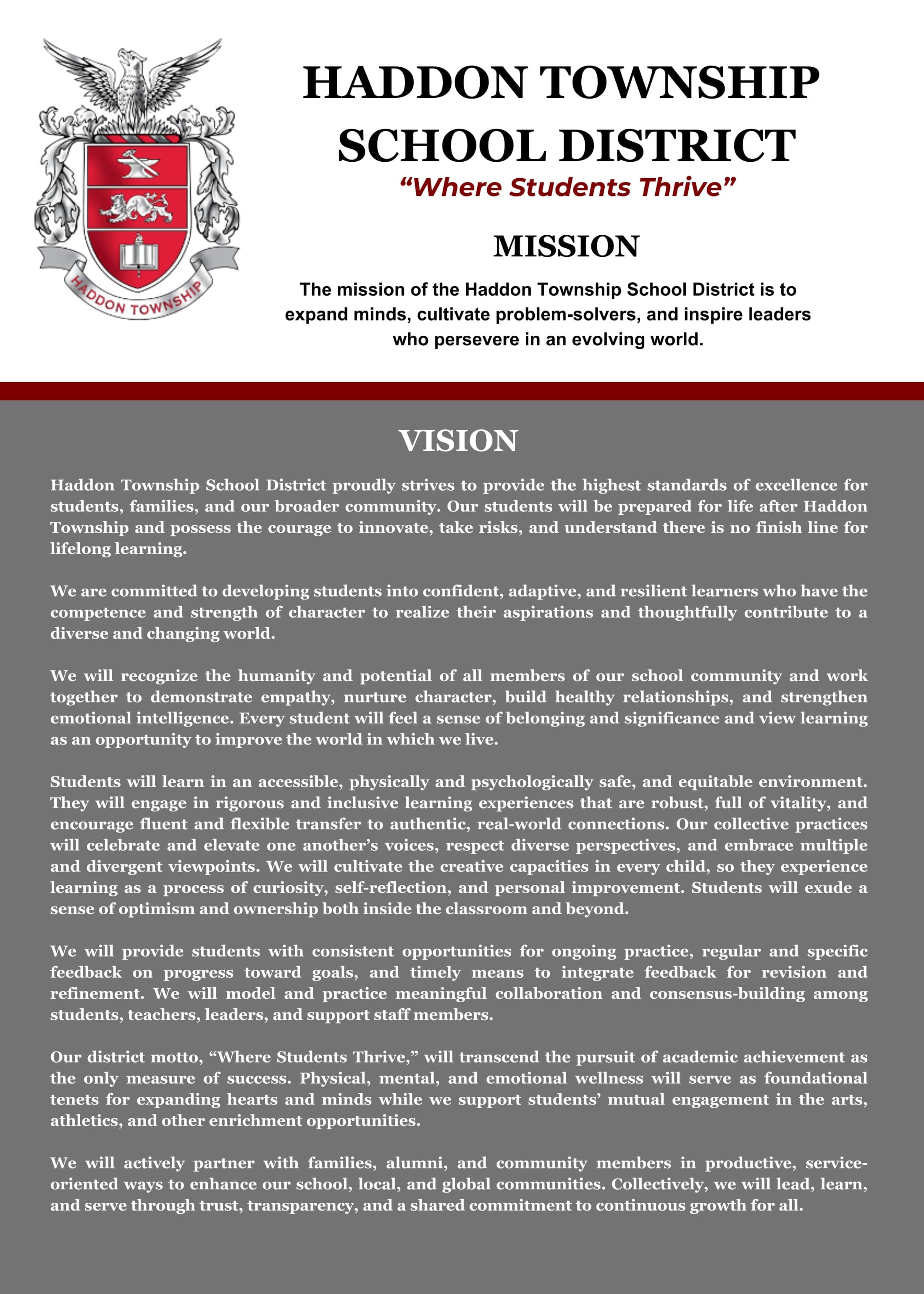 HTSD Vision Statement
