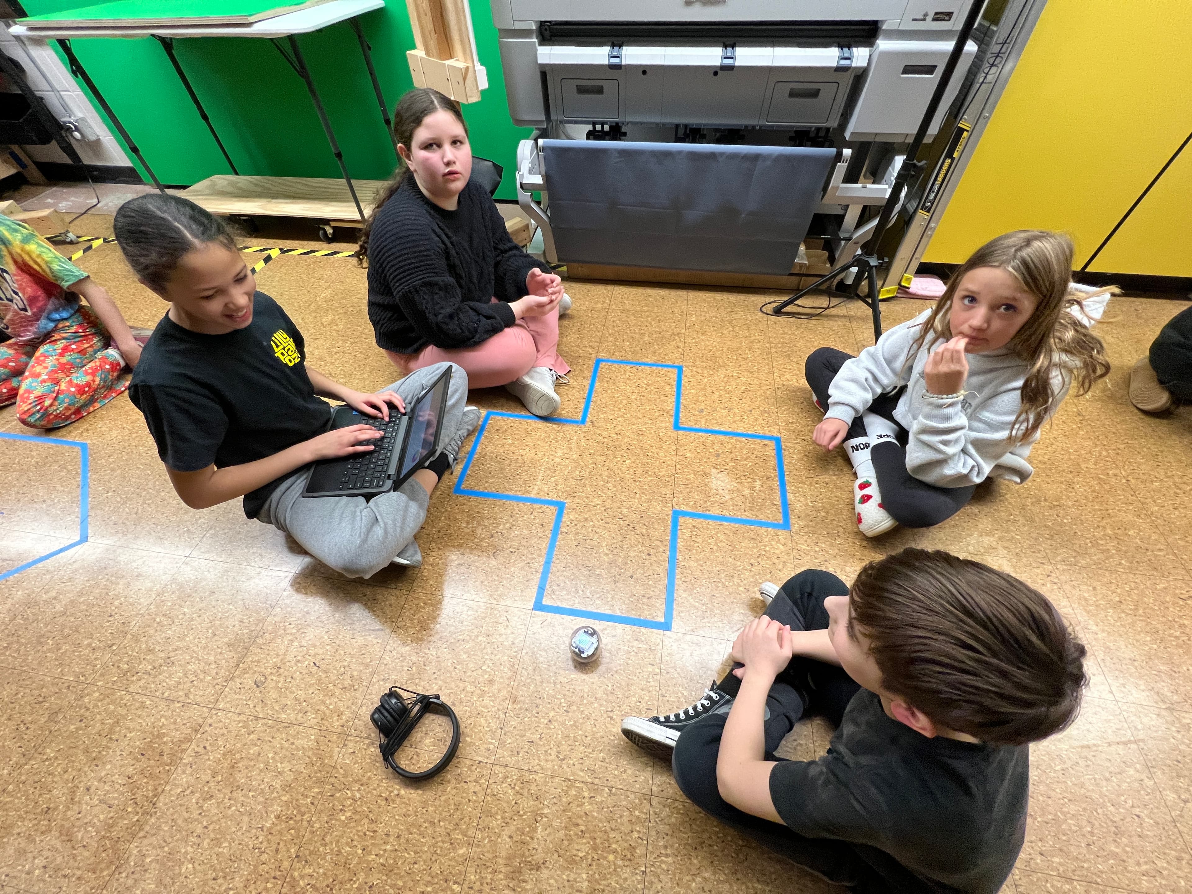 Students Coding With Sphero Robots