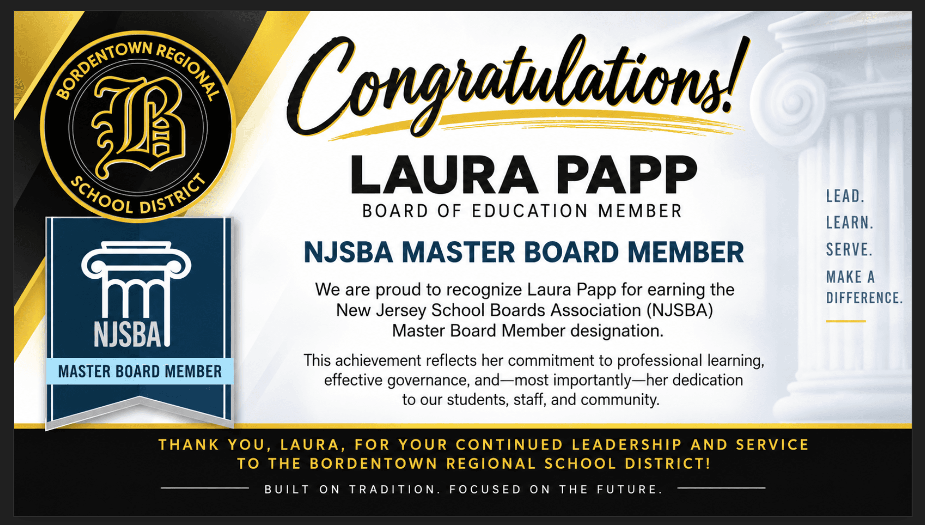 BRSD BOE Member Earns "Master Member" Certification