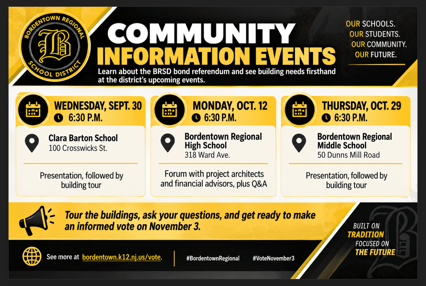 Community Referendum Information Events