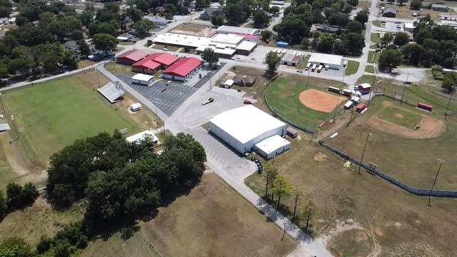 Drone view of school