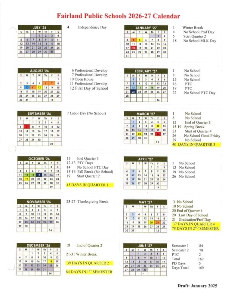 26-27 Calendar