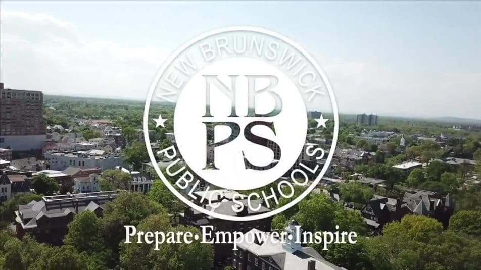 New Brunswick Logo on Cityscape
