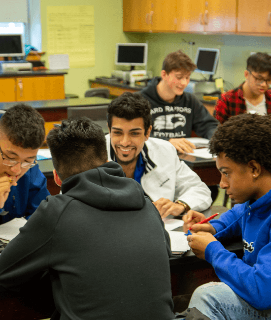 Group of students working