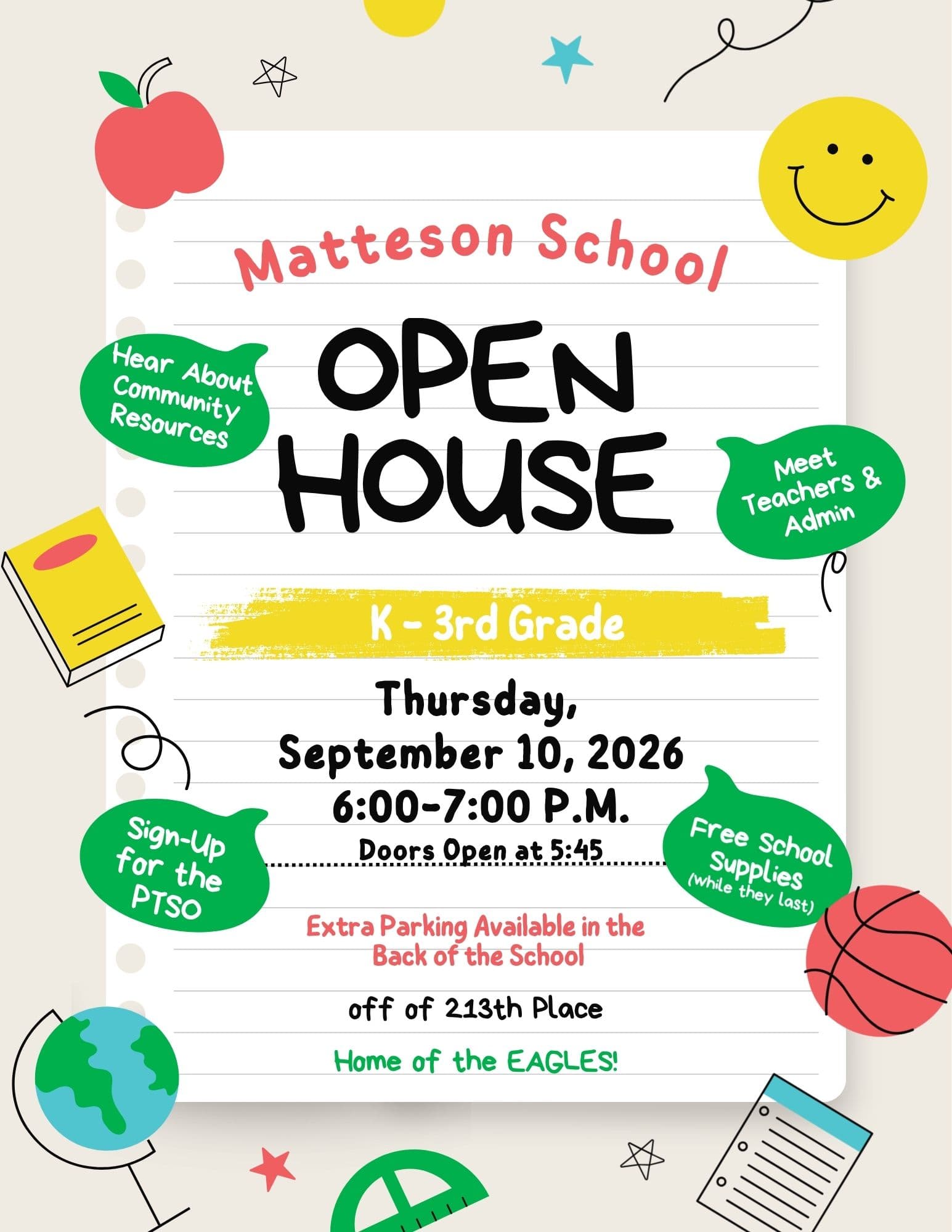 Open House - Thursday, September 10, 2026