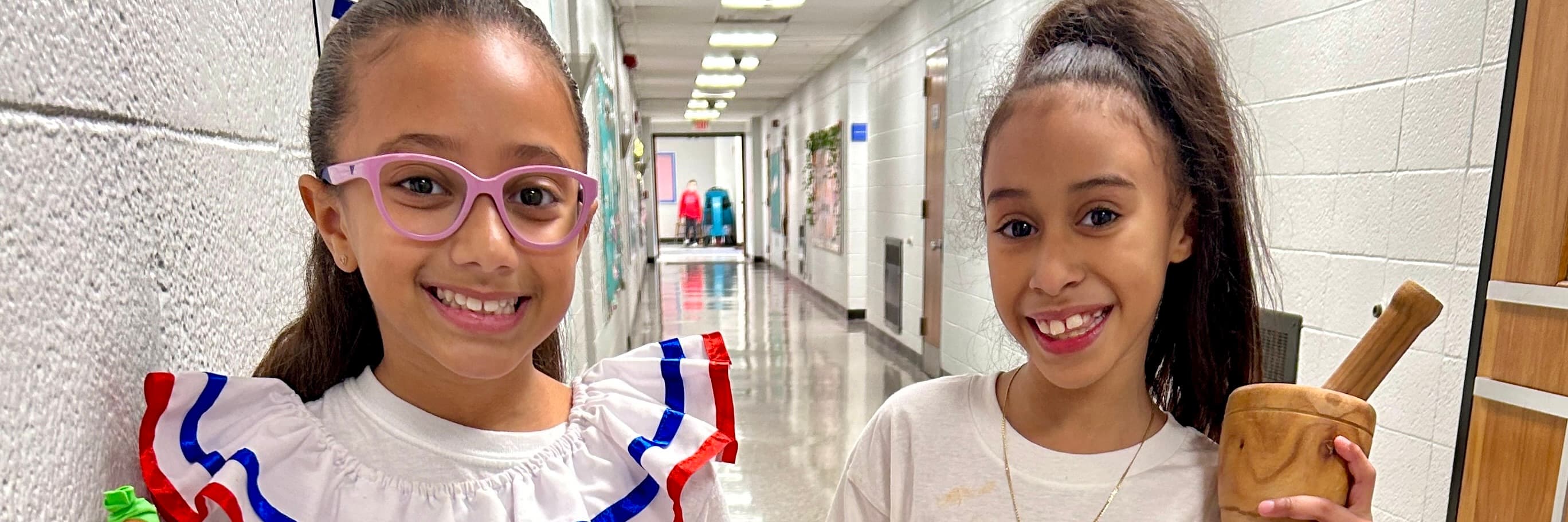 students in hallway