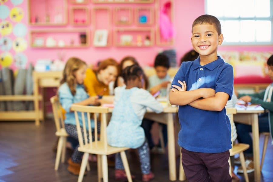 child posing for picture