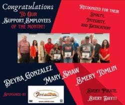 April Support Employees of the Month