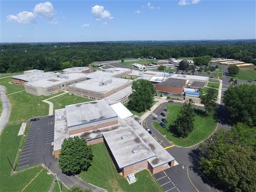 Aerial view of Neshaminy High School