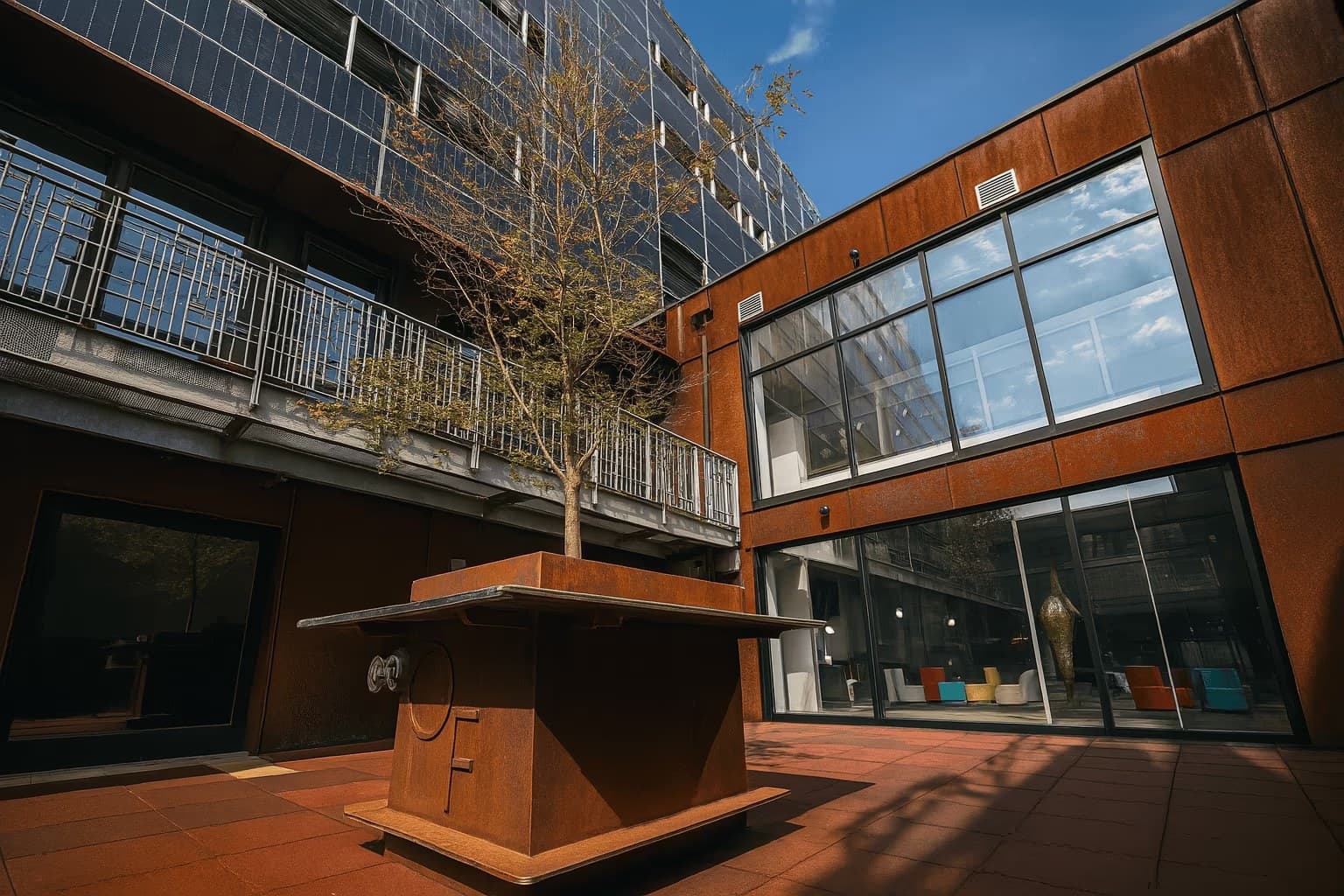 Bright indoor and outdoor play and learning space at ENLA Learning early childhood center in Fishtown, Philadelphia