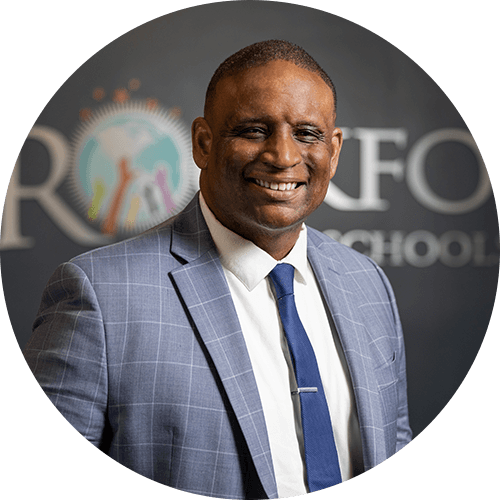 Headshot of RPS 205 Superintendent, Dr. Larry Huff