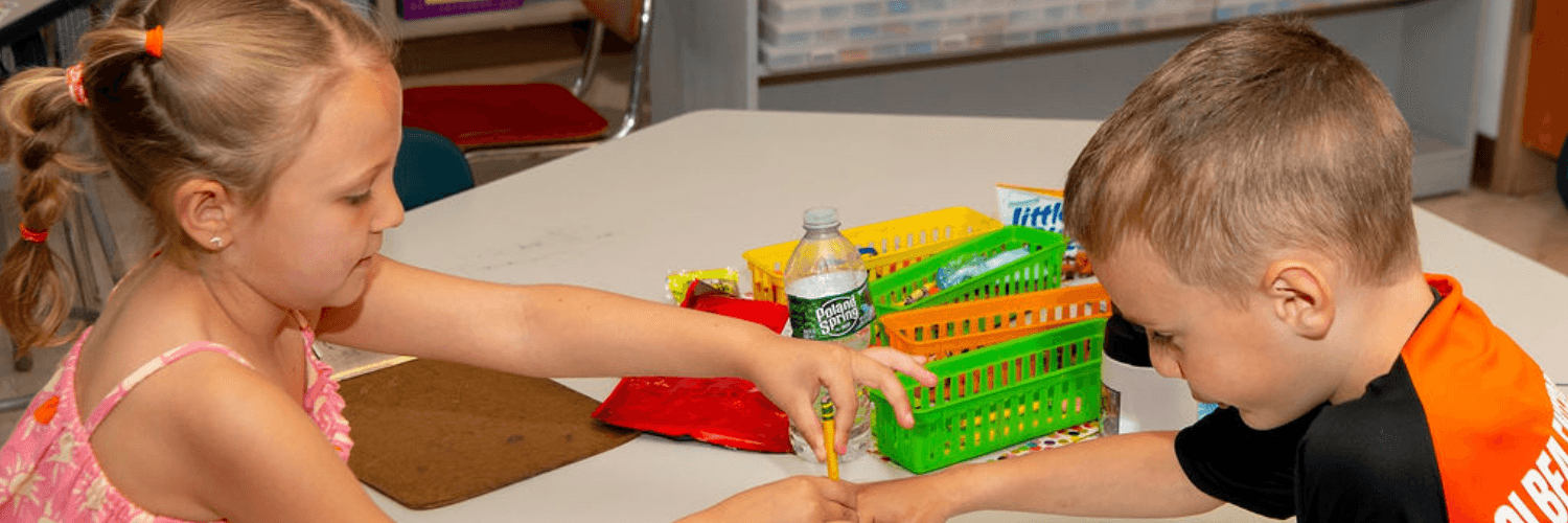 Students working on an activity