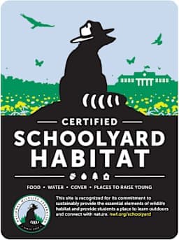 Certified Schoolyard Habitat sign