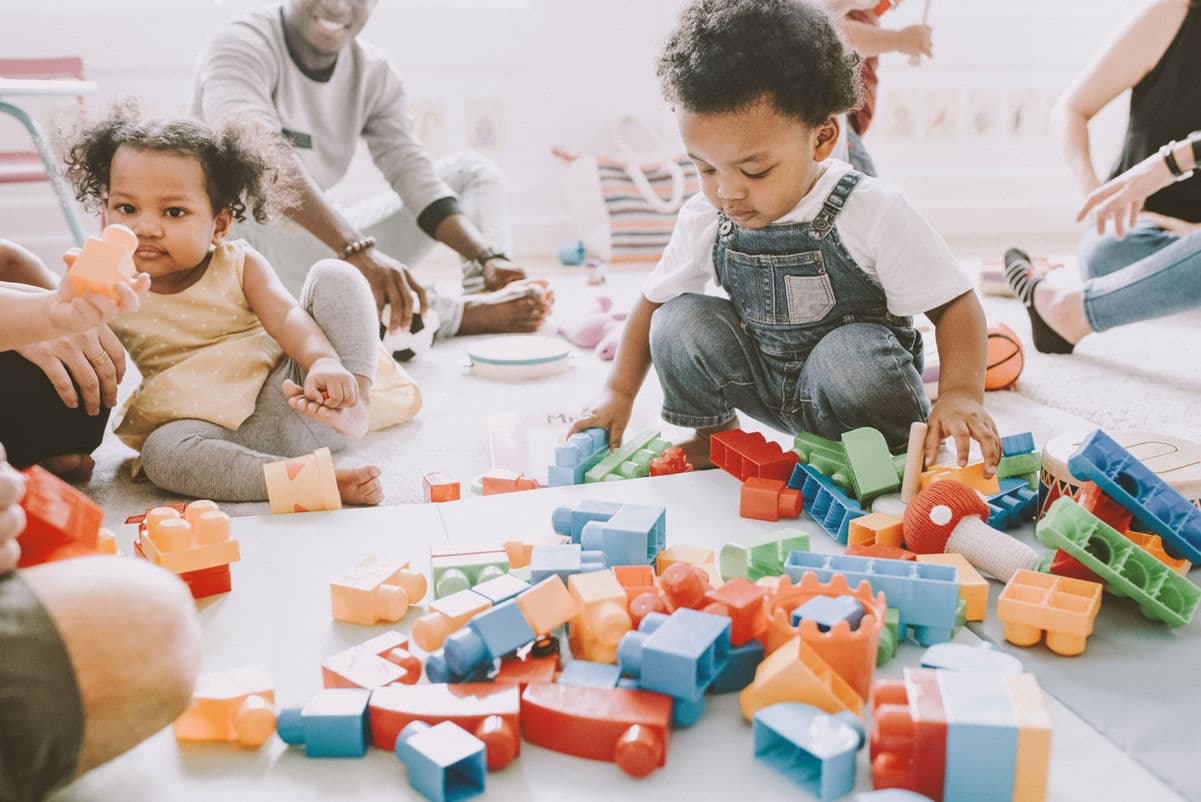 Kids Playing with Lego