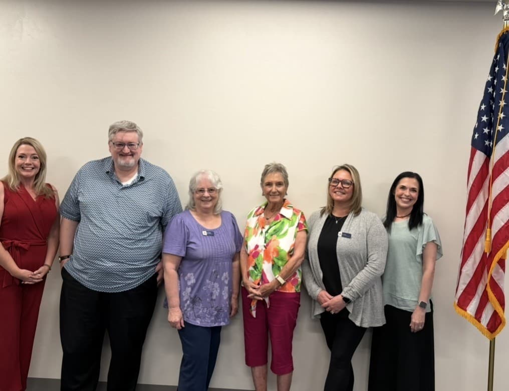 Governing Board Members and Superintendent Nehrmeyer welcome our community to monthly Board meetings, the second Monday of the month at 6:00 PM in the Mountain Vista Growth Room.