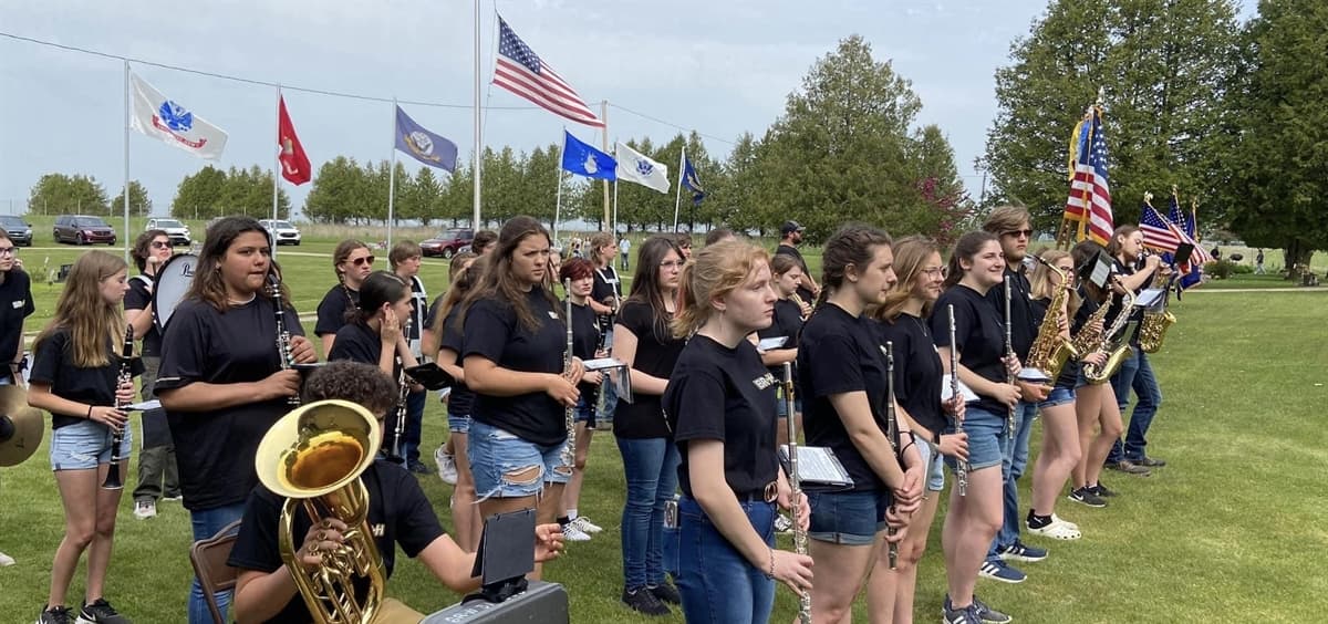 students playing instruments