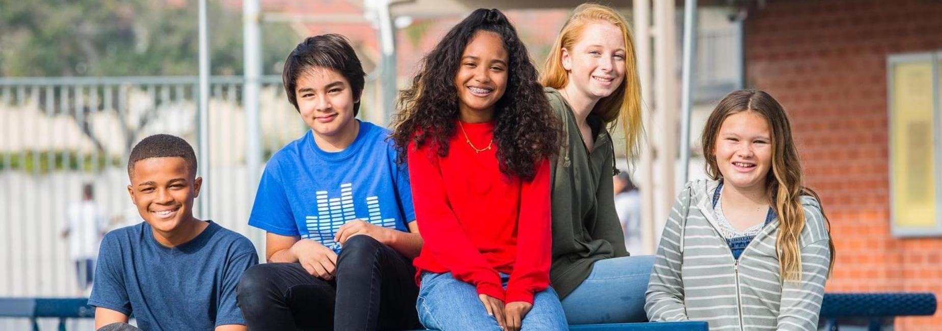 students on table