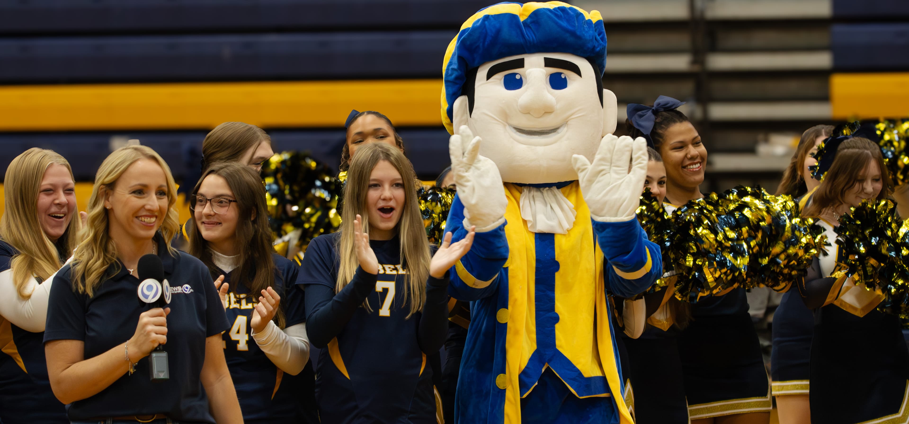 APW Mascot and students