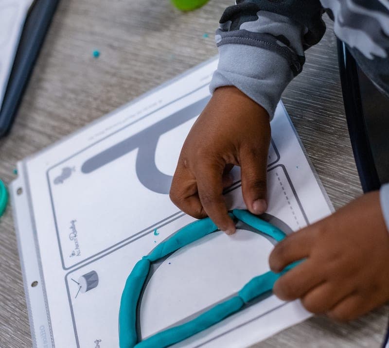 Making Letter with Playdoh