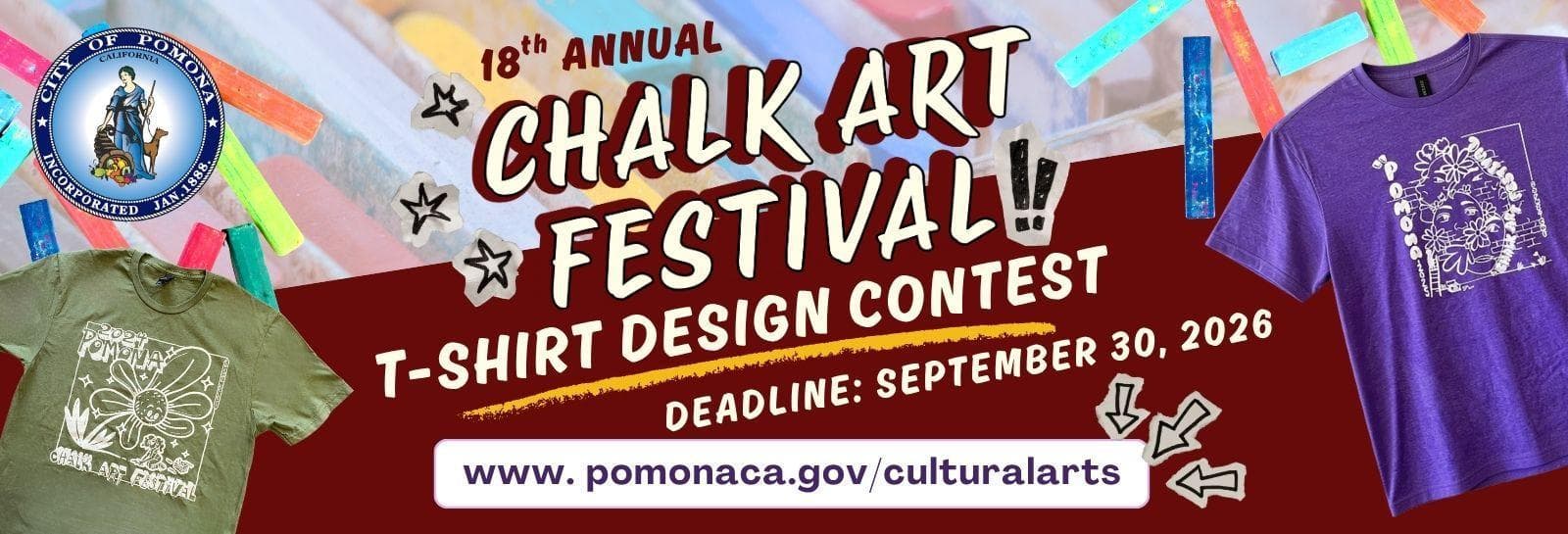 Chalk Art festival homepage banner