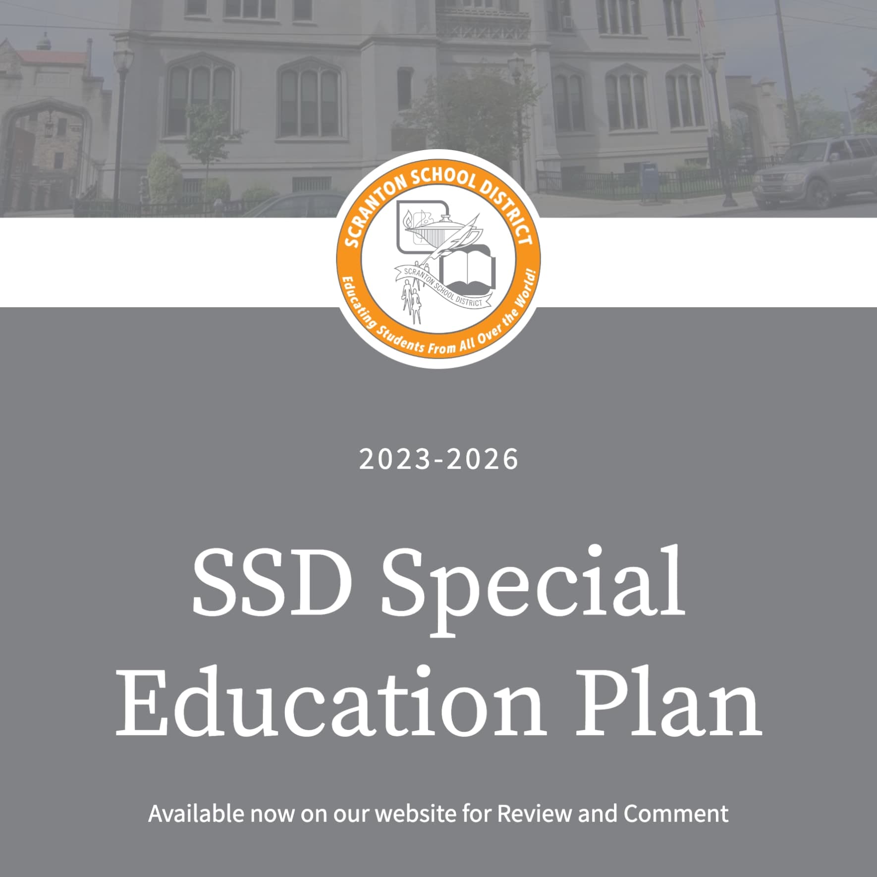 2023-2026 SSD Special Education Plan Available For Review/Comment