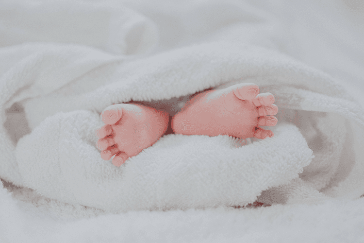 Photograph showing infant feet used on the programs page.