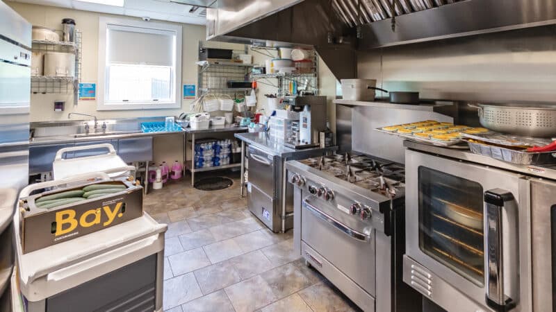 Commercial kitchen at a Doodle Bugs! center