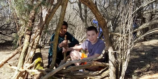 Playing in the woods during NW After School