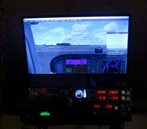 Flight simulator used in the Aviation Academy